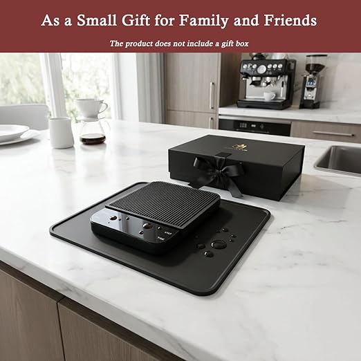 Premium Pour Over Coffee Scale with Timer, 0.1g High Precision Digital Espresso Scale for Portafilter Weighing & Coffee Beans. Large Wide Base Gram Scale for Kitchen, Chemex & French Press (Black)