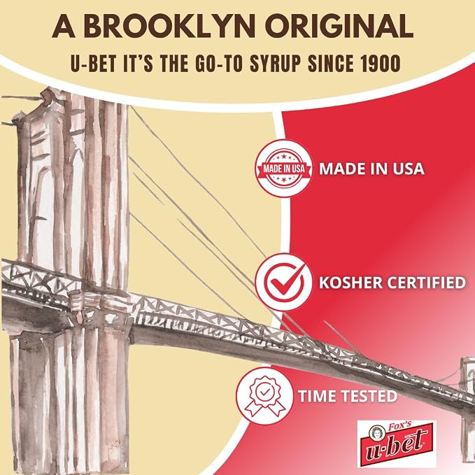 FOX’S U-BET Syrup Bottle – Brooklyn Original Since 1900, Thick, No High Fructose Corn Syrup, Kosher Certified, Fat Free, For Egg Creams, Coffee, Milkshakes & Desserts, 20 oz (2-Pack, Vanilla) - Image 6