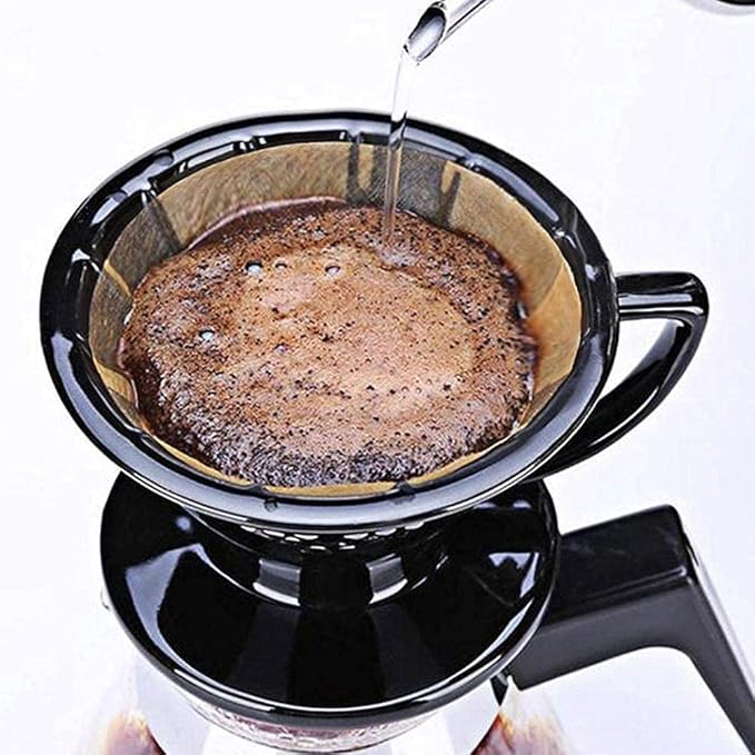 Unbleached Coffee Filters Paper, Universal Replacement for AeroPress, Compatible with Coffee Maker, Round Paper Filters, Natural Brown 500 PCS