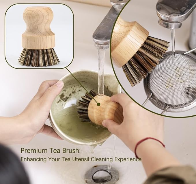 Japanese Matcha Set, Matcha Bowl with Spout and Coaster, Matcha Whisk and Holder, Sifter, Scoop, Spoon, Cleaning Brush,10 Pcs Complete Ceramic Matcha Kit