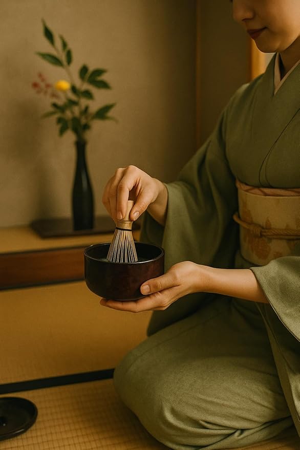 Japanese Traditional Handcrafted Matcha Chawan Tea Bowl Cup Ceremony Tableware Pottery (Kurosuna Benikeshou)
