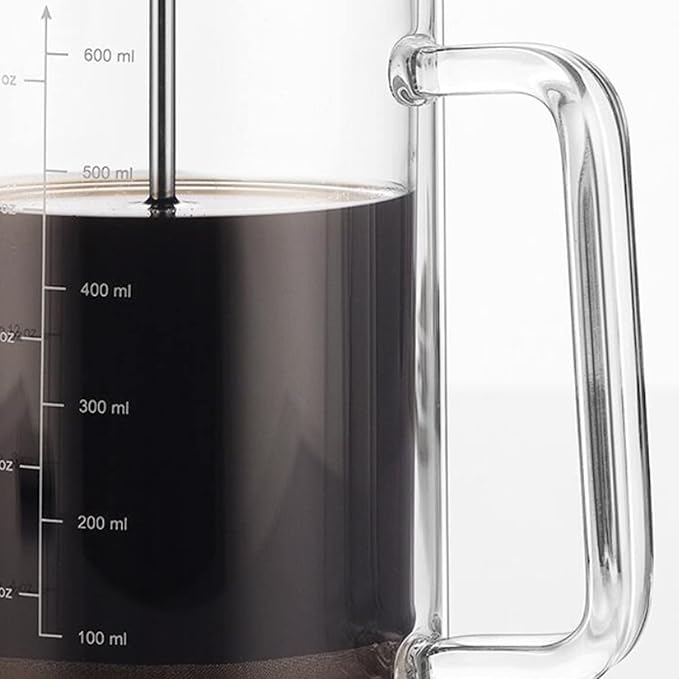 Double Walled French Coffee Maker Heat Resistant Borosilicate Glass Coffee Pot