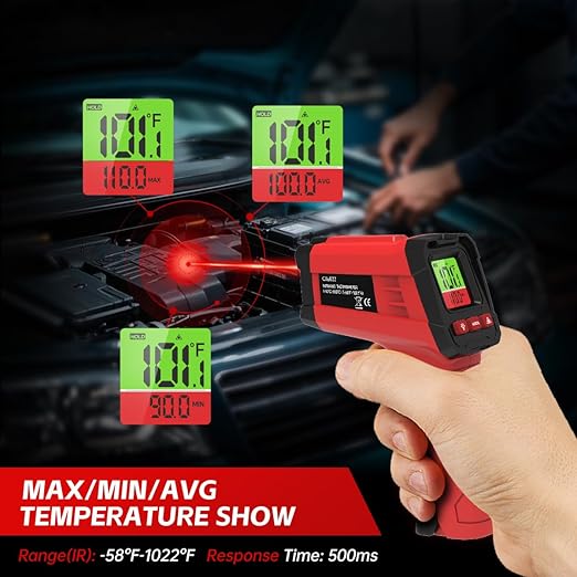 Digital Infrared Thermometer Gun for Cooking,BBQ,Pizza Oven, Infrared Thermometer Laser with Backlight,-58℉~1022℉(-50℃~550℃) Handheld Non Contact Heat Laser Temperature Gun (Not for Human)