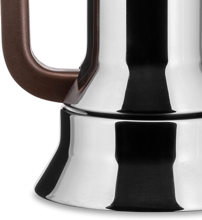 Alessi 9090/6 - Design Stovetop Espresso Coffee Maker, 18/10 Stainless Steel, Mirror Polished, 6 cups