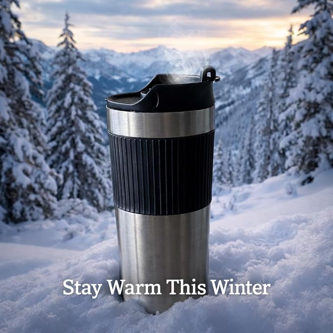 Portable coffee maker, french press, Insulated Mug with double Wall Stainless Steel, 16oz,. Tumbler, French press Mug, Portable coffee mug, Coffee maker, Coffee press
