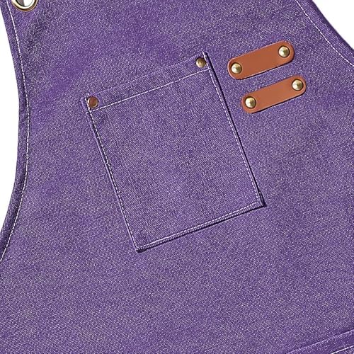 AFUN Aprons for Men Women with Large Pockets, 16-Ounce Cotton Canvas Cross Back Apron - Image 4