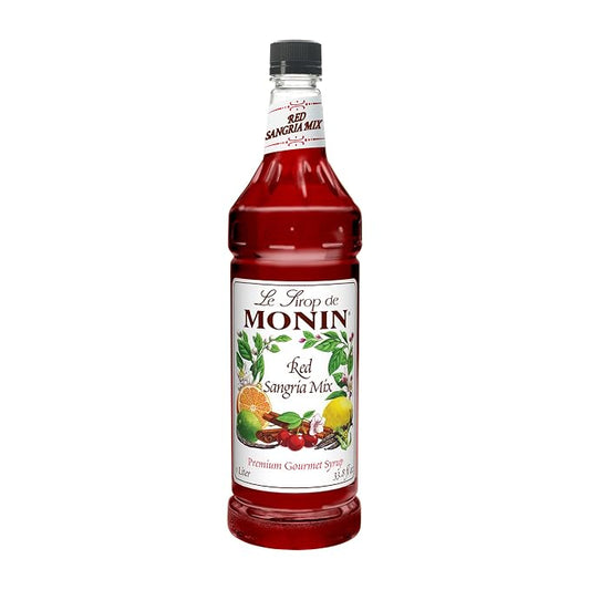 Monin Flavored Syrup, Red Sangria Mix, 33.8-Ounce Plastic Bottle (1 liter) by Monin