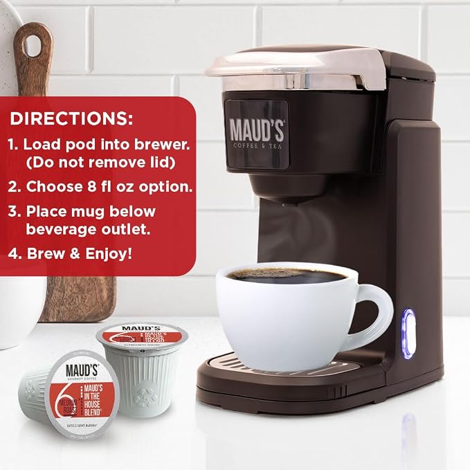 Maud's Medium Roast Coffee Pods, 18 ct, Single Serve Pods – 100% Arabica Coffee, Compatible with Keurig K Cups Maker - Image 5