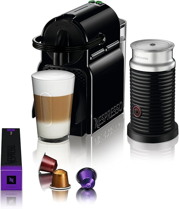 Nespresso Inissia Espresso Machine by De'Longhi with Milk Frother, 24 ounces, Black