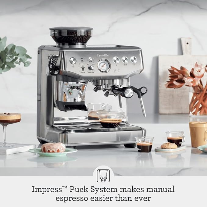 Breville Barista Express Impress Espresso Machine BES876DBL, Damson Blue