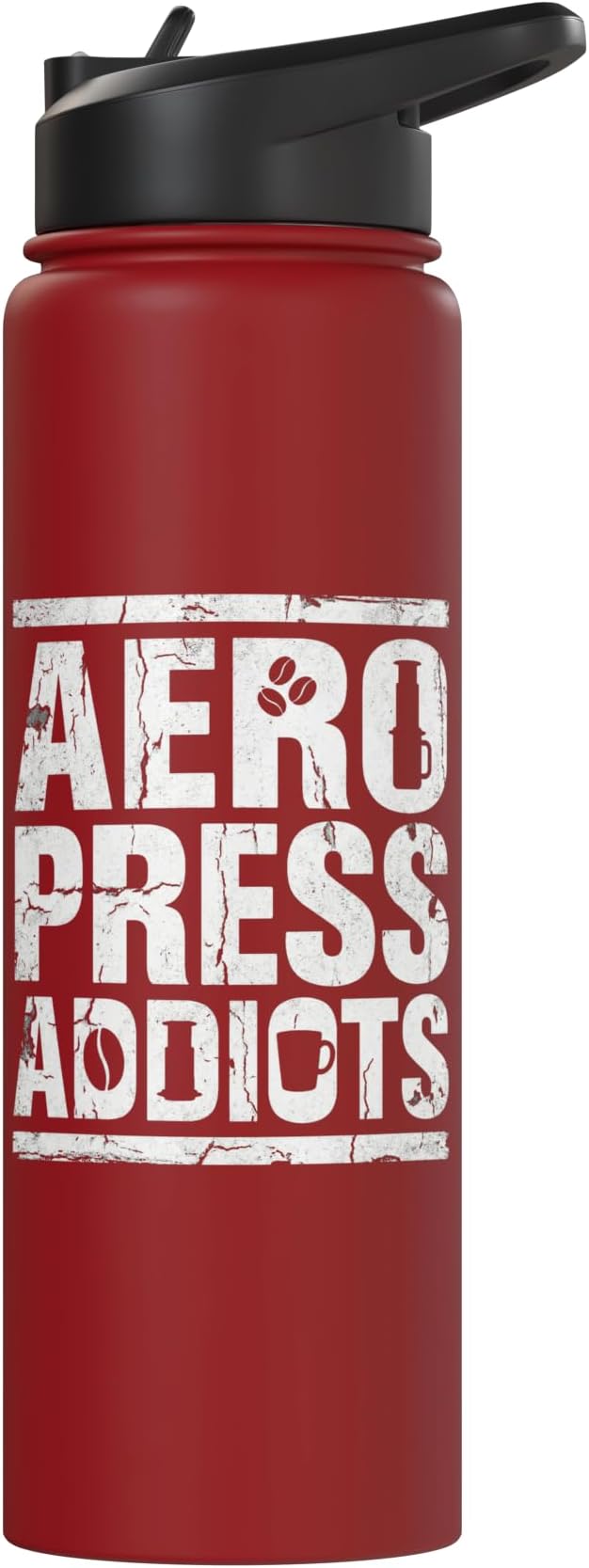 Bold AeroPress Coffee Addict Shirts AeroPress Addicts Stainless Steel Insulated Water Bottle