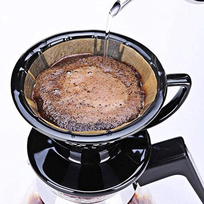 Coffee Filters Paper, Universal Replacement Coffee Filter for AeroPress, Compatible with Coffee Maker, Round Unbleached Paper Filters, Natural Brown, 500 Pieces (Coffee Filters Paper-Brown)