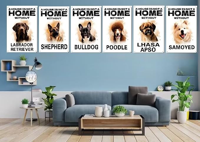 Funny Westie Inu Metal Tin Sign – “A House Is Not a Home Without a Westie Inu” Dog Wall Art, 8x12 Inch Vintage Aluminum Sign for Home, Living Room, Entryway, Man Cave, or Dog Lover Gift - Image 3