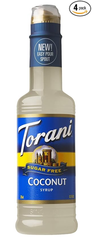 Torani Coconut Syrup, Sugar Free, Kosher, 12.7 Fluid Ounce (Pack of 4) by Torani