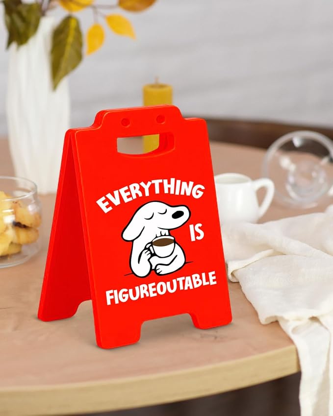 Inspirational Sign - Positive Affirmations Quote Everything Is Figureoutable Home Office Cubicle Decor, Motivational Gifts for Women Men Coworkers Friends - Image 5