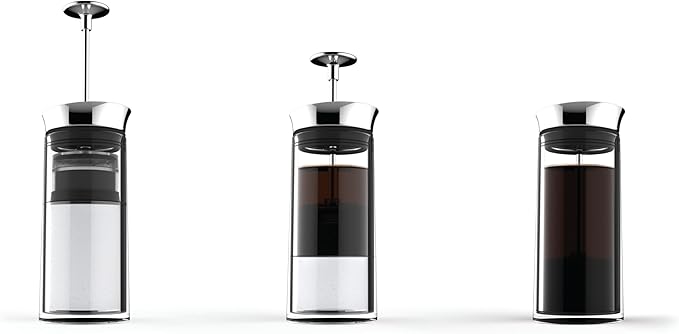 Definitely Not a French Press Coffee Maker | The Soul of Espresso in the Body of a Single Serve French Press Coffee Maker, Brews in Half the Time, No Mud, Easy to Clean