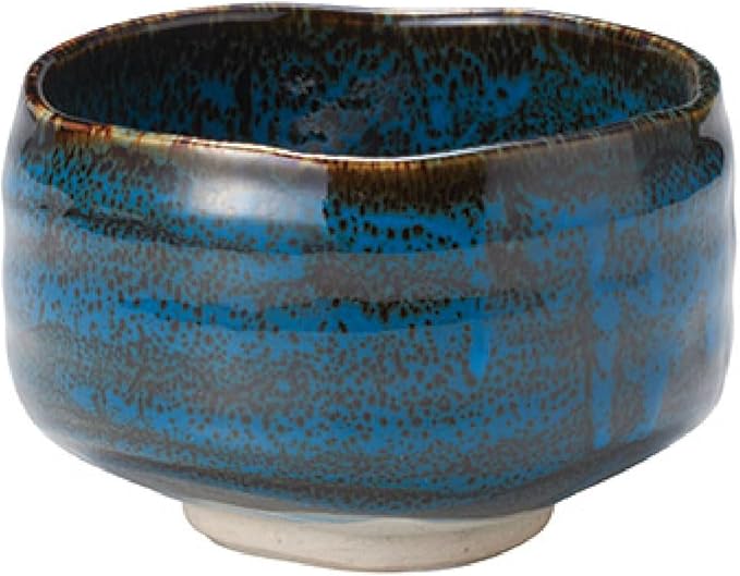 Japanese Traditional Handcrafted Matcha Chawan Tea Bowl Cup Ceremony Tableware Pottery (Tenmoku Seiryuu)