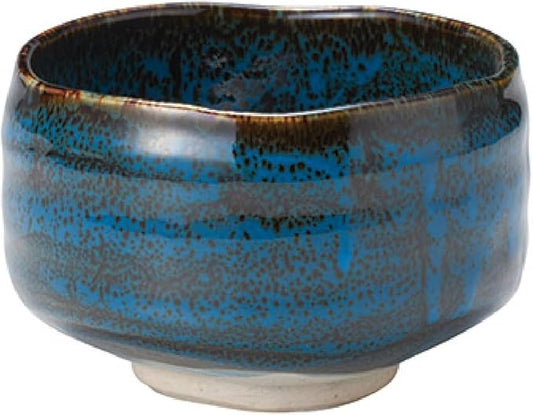 Japanese Traditional Handcrafted Matcha Chawan Tea Bowl Cup Ceremony Tableware Pottery (Tenmoku Seiryuu)