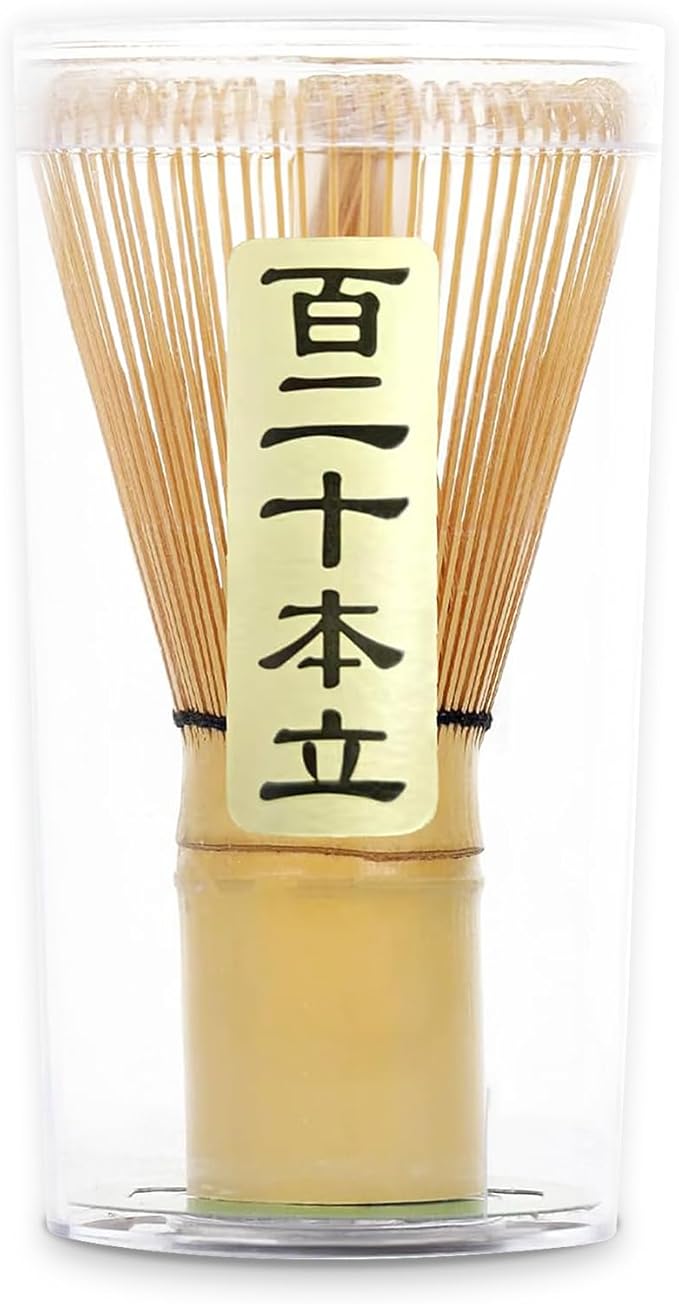 Matcha Whisk - Bamboo Whisk Handcrafted Traditional Japanese Chasen 120-Prong Stirrer Wisk Mixer for Matcha Powder Ceremonial Authentic Tea Preparation