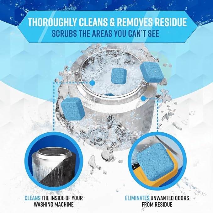 ACTIVE Washing Machine Cleaner for Pet Owners Enzymatic Deep Clean Descaler for Cat & Dog Hair, Urine, Odor, Residue, 24 Septic-Safe Tablets for Top Load, Front Loader, HE Washer Tub - 1 Year Supply - Image 5