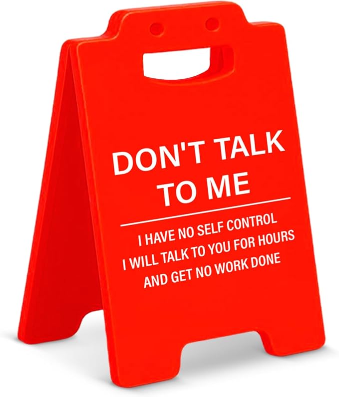 Funny Office Decor Gifts for Women Men Bosses Manager Supervisor Coworkers Don't Talk to Me I Have No Self Control Office Desk Accessories Cubicle Decor by Unknown