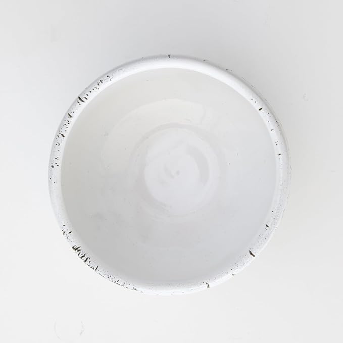 Asayu Japan Midorizumi Matcha Bowl - Handmade Gifu Japan Ceramic Chawan, 12 cm (4.72″) Diameter x 7.3 cm (2.87″) Height, 415 g - White with Dark Green Crackle Pattern