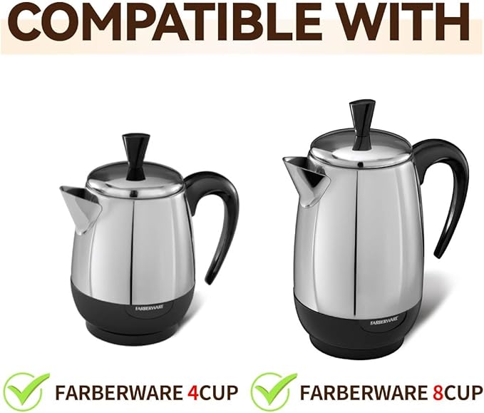 250PCS Percolator Coffee Filters For Farberware Coffee Percolator 4Cup & 8Cup
