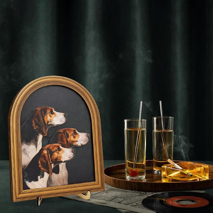 Vintage Hunting Dog Wall Art Sign for Farmhouse Decor, Classic Hound Portrait Wall Decor, 8x10 Inch