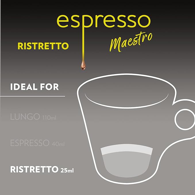 Lavazza Espresso Maestro Ristretto Aluminum Capsules Compatible with Nespresso* Original Machines,Dark Espresso Roast,Arabica and Robusta Blend (120 Total Capsules),10 Count(Pack of 12)