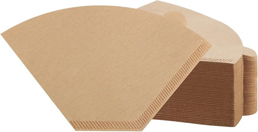 Coffee Filters #4, Unbleached Natural Coffee Filters 8-12 Cup, Disposable Coffee Filters, 4 Cone Paper Compatible with Ninja Coffee Maker, Pour Over and Drip Coffee Maker, 100 Count