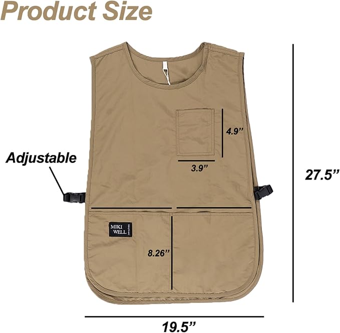 Waterproof Unisex Cobbler Apron with 4 Pockets Vest Style Ultralight Chef Waiter Work Overalls - Image 6
