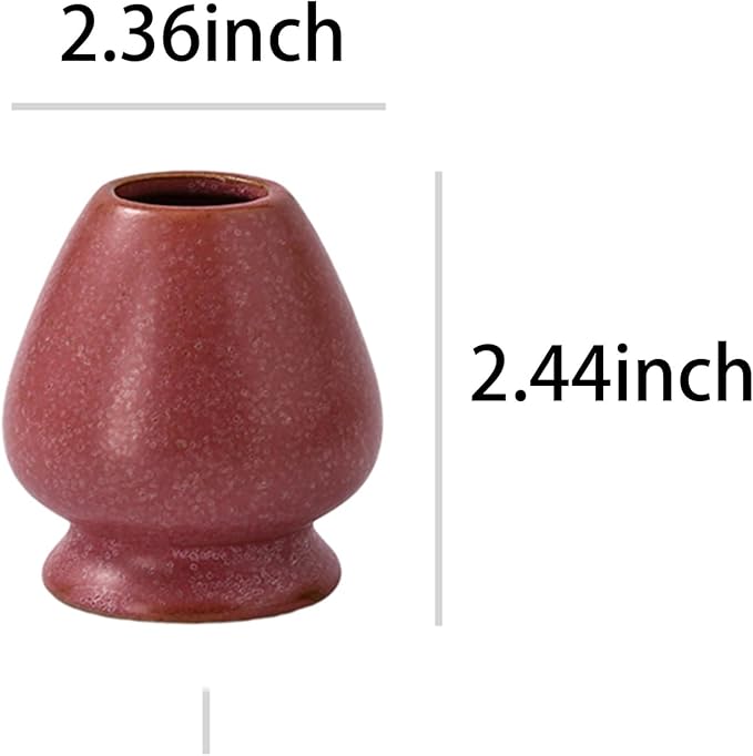 Matcha Bowl Set with Bamboo Whisk, Sifter & Scoop - Complete Ceramic Japanese Tea Ceremony Kit for Traditional Matcha Preparation (reddish brown (with a textured finish))