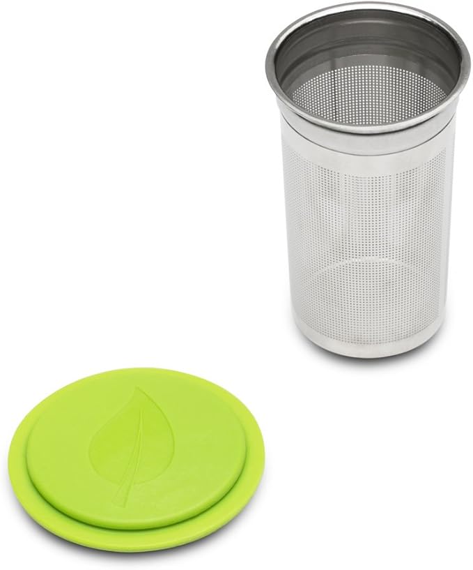 Jarware Tea Infuser Lid for Regular Mouth Mason Jars, Green