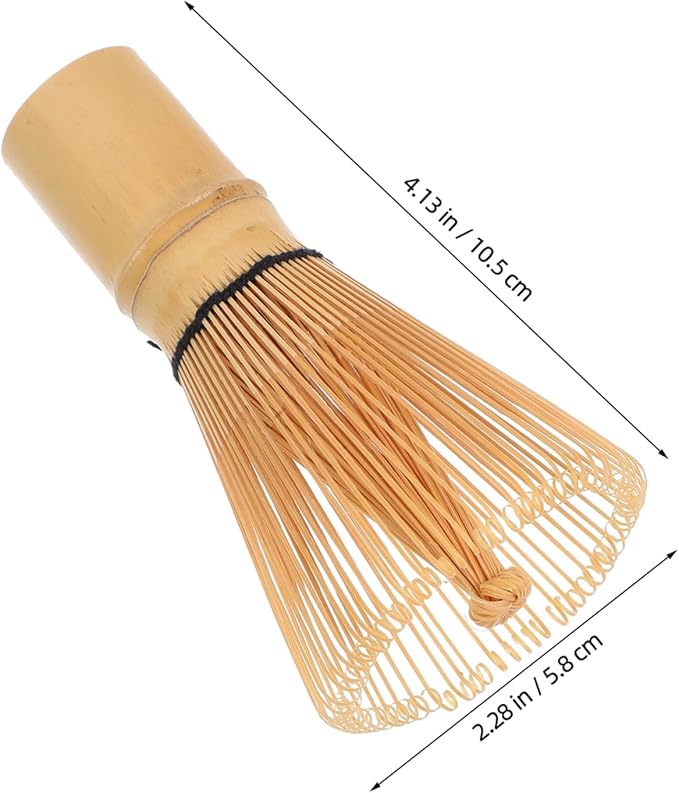 IMIKEYA Traditional Japanese Matcha Whisk Set Bamboo Tea Whisk for Stirring Matcha Authentic Chasen Tool for Tea Ceremony Small Size for Easy Handling