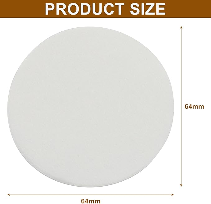 Murtenze 1000 PCS White Coffee Filter Paper, Round Coffee Maker Filters for Aeropress Coffee and Espresso Makers (64mm)
