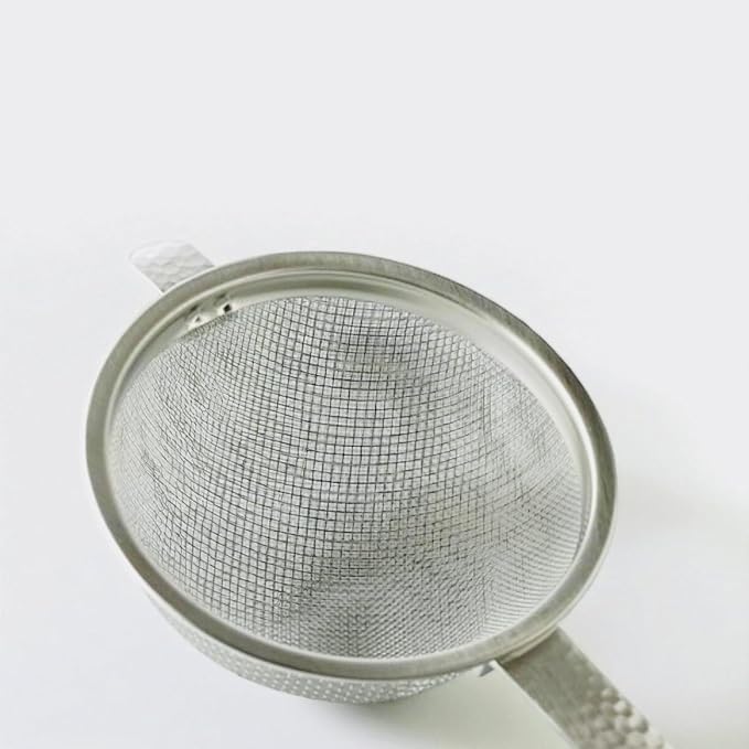 Japanese Fine Mesh Tea Sifter – Stainless Steel Tea Strainer for Matcha & Loose Leaf Tea -Made in Japan (Hammered Handle)