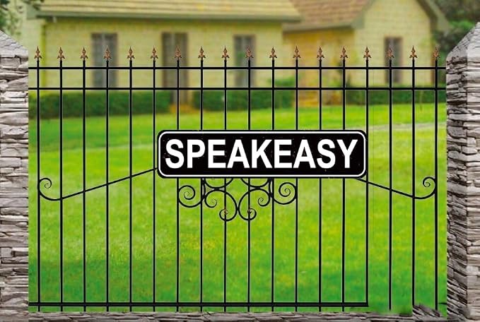 Speakeasy Sign - Vintage 1920s Style Metal Wall Art - 16x4 Inch Bar Decor for Man Cave, Home Pub or Retro Themed Room - Image 3