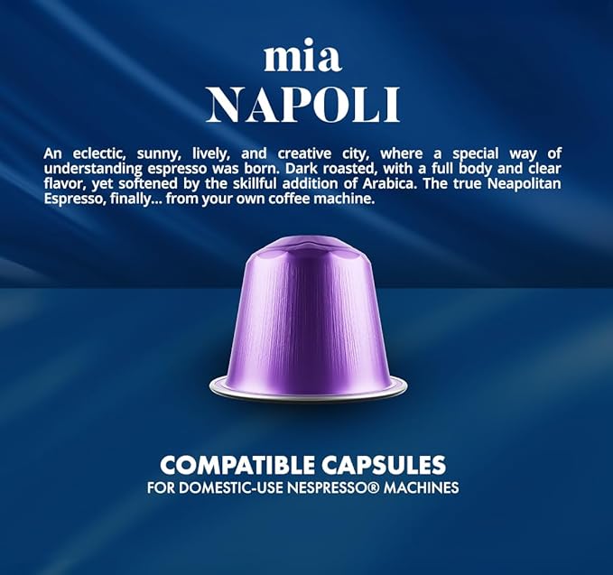 Caffè Borbone Mia Napoli Aluminum Capsules Compatible with Nespresso Original Machines, Medium Roast, 100 Count
