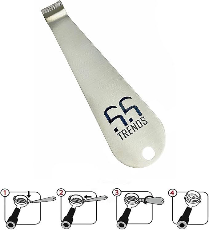 Portafilter Basket Removal Tool Stainless Steel Coffee Portafilter Basket Remover Espresso Cleaning Accessories (Portafilter Basket Remover Tool)