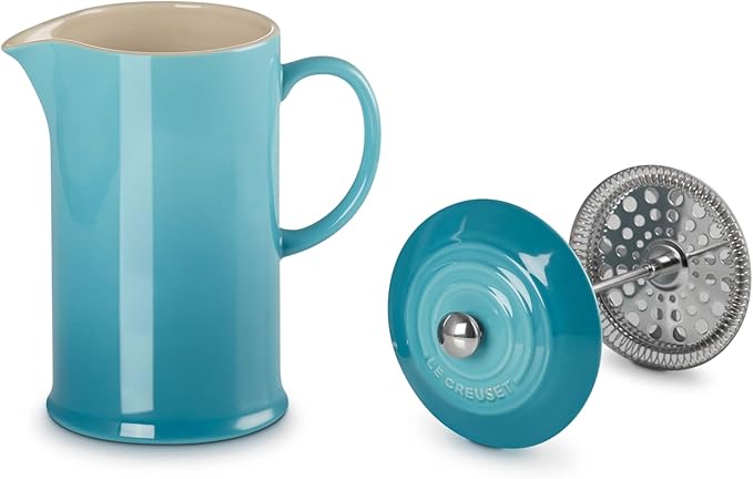 Le Creuset Stoneware French Press, 34 oz., Caribbean