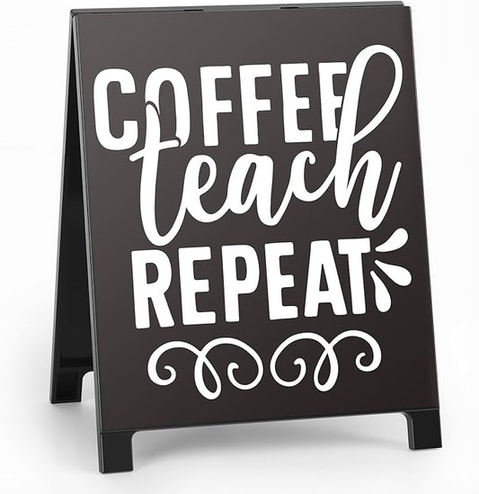 Coffee Bar Accessories Decor: Black Coffee Station Corner Decorations Sign for Office Kitchen Tabletop Shelf