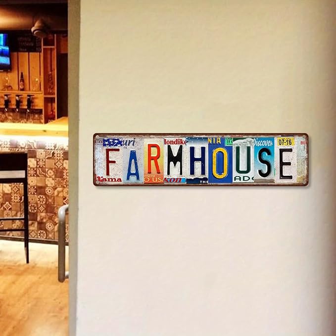 Farmhouse Metal Sign - Vintage Aluminum Tin Wall Decor 16x4 Inch - Rustic Country Home Kitchen Decor - Image 7