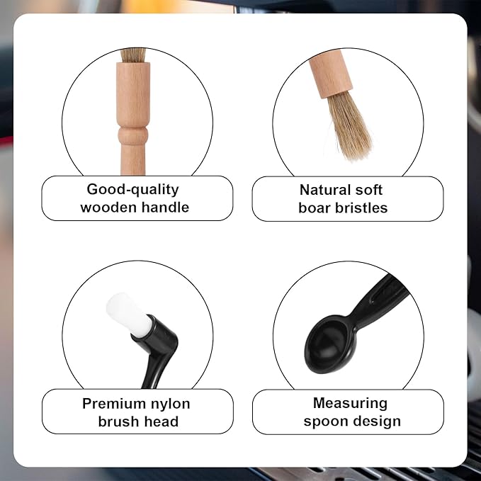 15pcs Coffee Machine Cleaning Brush Kit, Espresso Machine Cleaning Tools Set with 10 Size Detail Clean Brushes Accessories for Water Bottles Glasswares Mugs Coffee Pots Cups