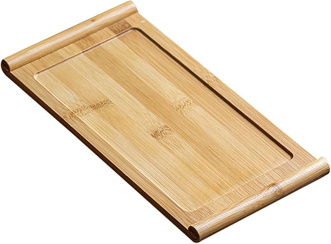 Bamboo Serving Tea Tray Book Scroll Japanese-Style Kung Fu Tea Table Rectangular Tea Accessories (M)