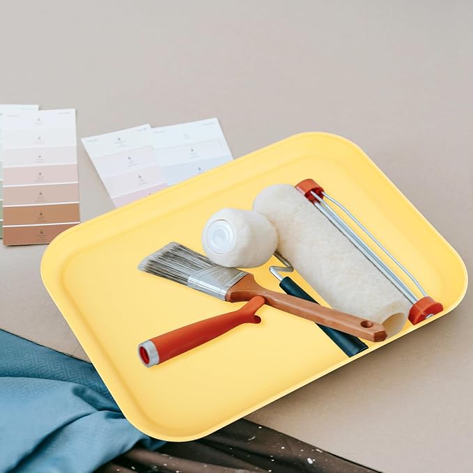 Yellow Plastic Serving Platters and Trays,Serving Dishes for Entertaining,Rectangular Platters for Serving Food, Appetizer Serving Trays for Snacks,Charcuterie,Chips,Candy,Fruit,Sushi