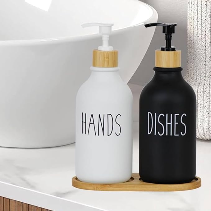 Bamboo soap Dispenser Tray, Bathroom Countertop T ray Kitchen T ray Bamboo Tray Sink T ray Dresser Jewelry Ring Dish, Comestic Holder Bathtub Organizer, Ideal for Jewelry, Cosmetics (7.68" ×3.74"