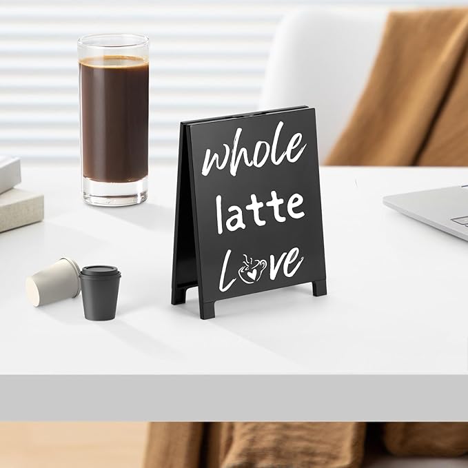 A Whole Latte Love Desk Decor Sign Retro Coffees Shop Table Display for Coffee Station Home Office Kitchen Bar Cafe Counter Bookshelf Christmas Gift for Coffees Lovers Barista Friends