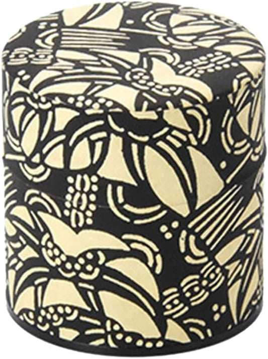 Japanese Pokkan Matcha Coffee Spice Tea Tin Canister Washi Paper Storage with Lid 7.05 oz Capacity (Han, S)