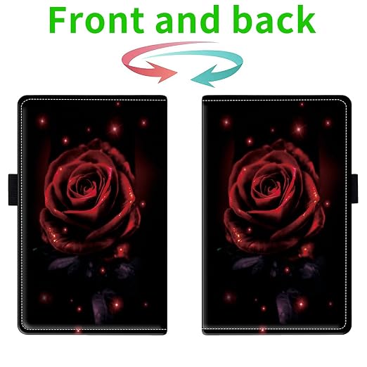 Server Books for Waitress, with 7 Large Pockets, Waiter Serving Book, Waitstaff Server Order Pads, Cute PU Leather Server Book with Pen Holder Fit Server Apron, Red Rose - Image 2