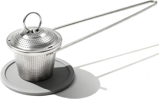Easy Scoop Tea Infuser with Handle for Loose Leaf Tea, 304 Stainless Steel Tea Strainer Spoon Tea Steeper for Cup and Mug